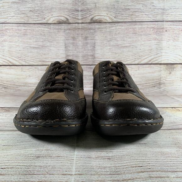 Born Monica Womens Size 8 Oxford Lace Up Shoes Sneakers Tan Brown Leather Walk - Picture 2 of 9